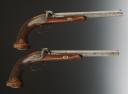 PAIR OF OFFICER PERCUSSION PISTOLS SIGNED "PERIN LE PAGE À PARIS", July Monarchy. 33603