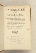 Photo 3 : VALLAT-LA-CHAPELLE. CALENDRIER DES RÉGLEMENTS ou notices des édits, déclarations, ... 2 volumes (1767).