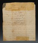 Photo 3 : COLORED ILLUSTRATED LETTER FROM SOLDIER BOUCRELLE, of the 151st Line Regiment at the citadel of Lille, TO HIS FATHER residing in GUIBRAY (Calvados), dated January 18, 1814. 18880-13.