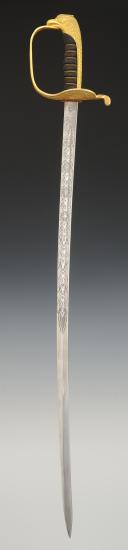 Photo 4 : SABRE D'OFFICIER DE LA MARINE DE LA RÉPUBLIQUE ARABE SYRIENNE, Milieu XXème siècle (1963-1972). 32669