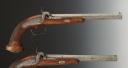 Photo 5 : PAIR OF OFFICER PERCUSSION PISTOLS SIGNED "PERIN LE PAGE À PARIS", July Monarchy. 33603