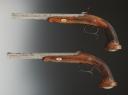 Photo 8 : PAIR OF OFFICER PERCUSSION PISTOLS SIGNED "PERIN LE PAGE À PARIS", July Monarchy. 33603