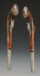 Photo 9 : PAIR OF OFFICER PERCUSSION PISTOLS SIGNED "PERIN LE PAGE À PARIS", July Monarchy. 33603