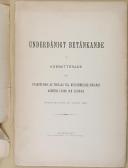 Photo 2 : Underdanight Betänkande af Kommitterade - Stockholm - 30 april 1897