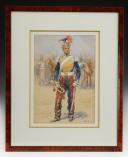 Photo 2 : LALAUZE ALPHONSE - TROMPETTE DES LANCIERS DE LA LIGNE SECOND EMPIRE : Aquarelle originale, XXème siècle. 33567