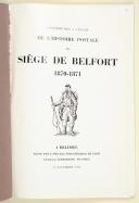Photo 2 : SCHOULER (Georges) – Contribution à l’étude de l’histoire postale du siège de Belfort 1870-1871