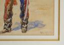 Photo 3 : LALAUZE ALPHONSE - TROMPETTE DES LANCIERS DE LA LIGNE SECOND EMPIRE : Aquarelle originale, XXème siècle. 33567