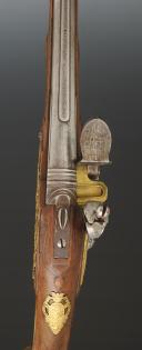 Photo 4 : PISTOLET D'ARÇON D'OFFICIER , allemand, Première moitié du 18° siècle. 34604