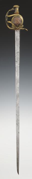 Photo 5 : REWARD SWORD, KNOWN AS "DES PAROISSES", given to Lieutenant of Gendarmerie RENÉ BEDOUET, model 1816, Restoration period. 32705