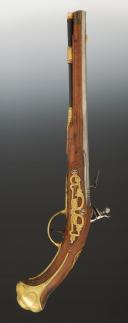 Photo 5 : PISTOLET D'ARÇON D'OFFICIER , allemand, Première moitié du 18° siècle. 34604