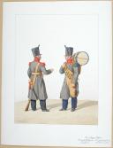 Photo 1 : 1820. Légions Légères. Carabinier (84e Légion - de la Haute Vienne), Tambour de Chasseur (21e Légion - de la Creuse)