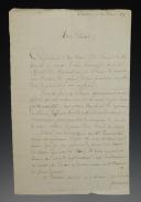 SIGNED AUTOGRAPH LETTER FROM COLONEL F.T. CURNIER DE PILVERT, 5th Light Infantry Regiment, ADDRESSED TO "MY GENERAL", Cherbourg, March 31, 1815. 18906-25