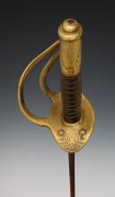 BRIGADE GENERAL OF LIGHT CAVALRY OFFICER'S SABER, 1822 model modified during the Third Republic. S/N 29510.