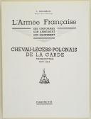 Photo 2 : L'ARMÉE FRANÇAISE Planche N° 65 : "CHEVAU-LÉGERS-POLONAIS DE LA GARDE - Trompettes - 1807-1814" par Lucien ROUSSELOT et sa fiche explicative.