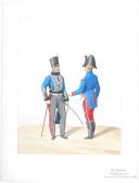 Photo 2 : 1816. Hussards. Lieutenant Adjudant-Major, Sous-Lieutenant en tenue de ville (1er Régiment - du Jura).