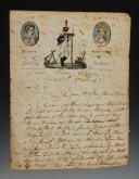 Photo 2 : LETTRE AVEC VIGNETTES COULEURS DE LA GARDE IMPÉRIALE GRENADIERS - TIRAILLEURS DU SOLDAT MICHEL LA SOUCHE, du 6ème Régiment à Vourbevoie, À SES PARENTS, le 30 mars 1812. 18880-14