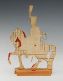 Photo 2 : 10ème RÉGIMENT DE HUSSARDS PREMIER EMPIRE : SOLDATS DE STRASBOURG FIGURINE DE CARTE EN CARTON gouaché par la famille WURTZ, deuxième tiers du XIXème siècle, vers 1815-1848. 31156-33