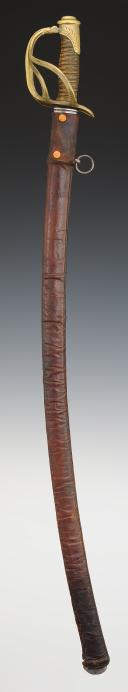 Photo 3 : BRIGADE GENERAL OF LIGHT CAVALRY OFFICER'S SABER, 1822 model modified during the Third Republic. S/N 29510.