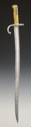 Photo 3 : SABRE BAÏONNETTE YATAGAN, modèle Chassepot, Second Empire. 30781-1
