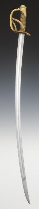 Photo 4 : BRIGADE GENERAL OF LIGHT CAVALRY OFFICER'S SABER, 1822 model modified during the Third Republic. S/N 29510.