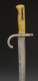 Photo 4 : SABRE BAÏONNETTE YATAGAN, modèle Chassepot, Second Empire. 30781-1