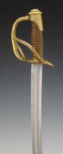Photo 5 : BRIGADE GENERAL OF LIGHT CAVALRY OFFICER'S SABER, 1822 model modified during the Third Republic. S/N 29510.