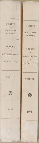 Photo 2 : PIERRE TISSET - " Procés de condamnation de Jeanne d'Arc " - 2 Tomes - Paris - (1970-1971) 