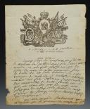 Photo 2 : LETTER FROM CORPORAL ANDRÉ DUSSER TO HIS MOTHER, Rifleman in the 29th Light Regiment, Brest, July 4, 1811. 18880-15