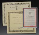 Photo 2 : SET OF DIPLOMAS AND DOCUMENTS AWARDED TO MR. JACQUES DELCAMBRE, French Forces in Germany, 20th century. 26415