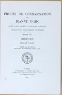 Photo 3 : PIERRE TISSET - " Procés de condamnation de Jeanne d'Arc " - 2 Tomes - Paris - (1970-1971)