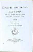 Photo 5 : PIERRE TISSET - " Procés de condamnation de Jeanne d'Arc " - 2 Tomes - Paris - (1970-1971) 