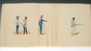 Photo 1 : ROUSSELOT LUCIEN : vingt-quatre aquarelles originales ARMÉE FRANÇAISE ET ÉTANGÈRES AU SERVICE DE LA FRANCE EN 1813, Premier Empire,  XXème siècle.