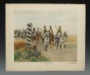 Édouard DETAILLE original autograph - THE CROSSING OF THE BORDER 1806: Color lithograph, Late 19th century. 26227-1