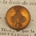 OFFICER UNIFORM BUTTON OF THE ROYAL CORPS OF FRANCE, Restoration period. 26572