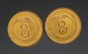 PAIR OF UNIFORM BUTTONS FROM THE 8th REGIMENT OF DRAGOONS, Restoration period. 32737-3