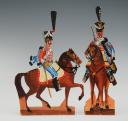 12ème RÉGIMENT DE HUSSARDS PREMIER EMPIRE : SOLDATS DE STRASBOURG FIGURINE DE CARTE EN CARTON gouaché par la famille WURTZ, deuxième tiers du XIXème siècle, vers 1815-1848. 31156-35