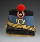 SHAKO TROUPE DU 2ème RÉGIMENT DE CHASSEURS À CHEVAL, modèle 1874, Troisième République. 33957