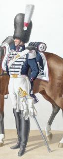 Photo 2 : 1830. Garde Royale. Grenadiers à Cheval (2e Régiment). Maréchal des Logis-Chef.
