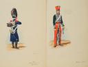 Photo 2 : ROUSSELOT LUCIEN: twenty-four original watercolors FRENCH AND FOREIGN ARMY IN THE SERVICE OF FRANCE IN 1813, First Empire, 20th century.