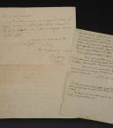 Photo 2 : DEUX LETTRES AUTOGRAPHES DU GÉNÉRAL LOUIS AUGUST FRANÇOIS DE MÉRIAGE (MARIAGE DIT MÉRIAGE) À SA FEMME ESTHER : l'une depuis la Russie où il est fait prisonnier, 16 mars 1813 ; l'autre pendant l'expédition française en Espagne Briviesca le 8 mai 1823. 18856-24