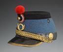 Photo 2 : SHAKO TROUPE DU 2ème RÉGIMENT DE CHASSEURS À CHEVAL, modèle 1874, Troisième République. 33957