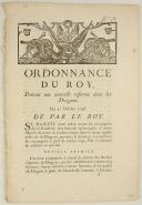 Photo 1 : ORDONNANCE DU ROY, portant une nouvelle réforme dans les Dragons. Du 31 octobre 1748. 4 pages