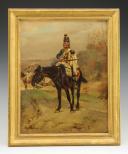 H. DUPRAY - HUSSARS OF THE 5th REGIMENT, Consulate - First Empire: Oil on canvas. 27998