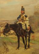 Photo 2 : H. DUPRAY - HUSSARS OF THE 5th REGIMENT, Consulate - First Empire: Oil on canvas. 27998