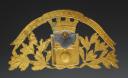 Photo 2 : PLAQUE DE CASQUE DE SAPEURS-POMPIERS DE LA SNCF, type 1933, Troisième République. 25375-4