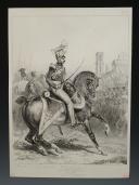 Photo 3 : Lot of 2 engravings by RAFFET: Lancer of the Royal Guard and Sergeant of the Light Infantry Carabiniers, Restoration. 28227-2