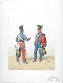 1818. Hussards. Maréchal des Logis (3e Régiment - de la Moselle), Hussard (4e Régiment du Nord).