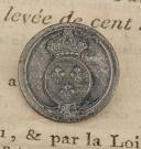 BUTTON OF INFANTRY OR CAVALRY OF THE ROYAL GUARD, First Restoration, in use between 1815 and 1816. 26574