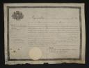 LETTERS OF KNIGHT OF THE MILITARY ORDER OF SAINT LOUIS IN FAVOR OF THE COUNT DE BRANCAS, sub-lieutenant of the 2nd Company of the King's Musketeers, Restoration period. 29238-7