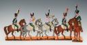 7ème RÉGIMENT DE CHASSEURS À CHEVAL PREMIER EMPIRE : SOLDATS DE STRASBOURG FIGURINE DE CARTE EN CARTON gouaché par la famille WURTZ, deuxième tiers du XIXème siècle, vers 1815-1848. 31156-37